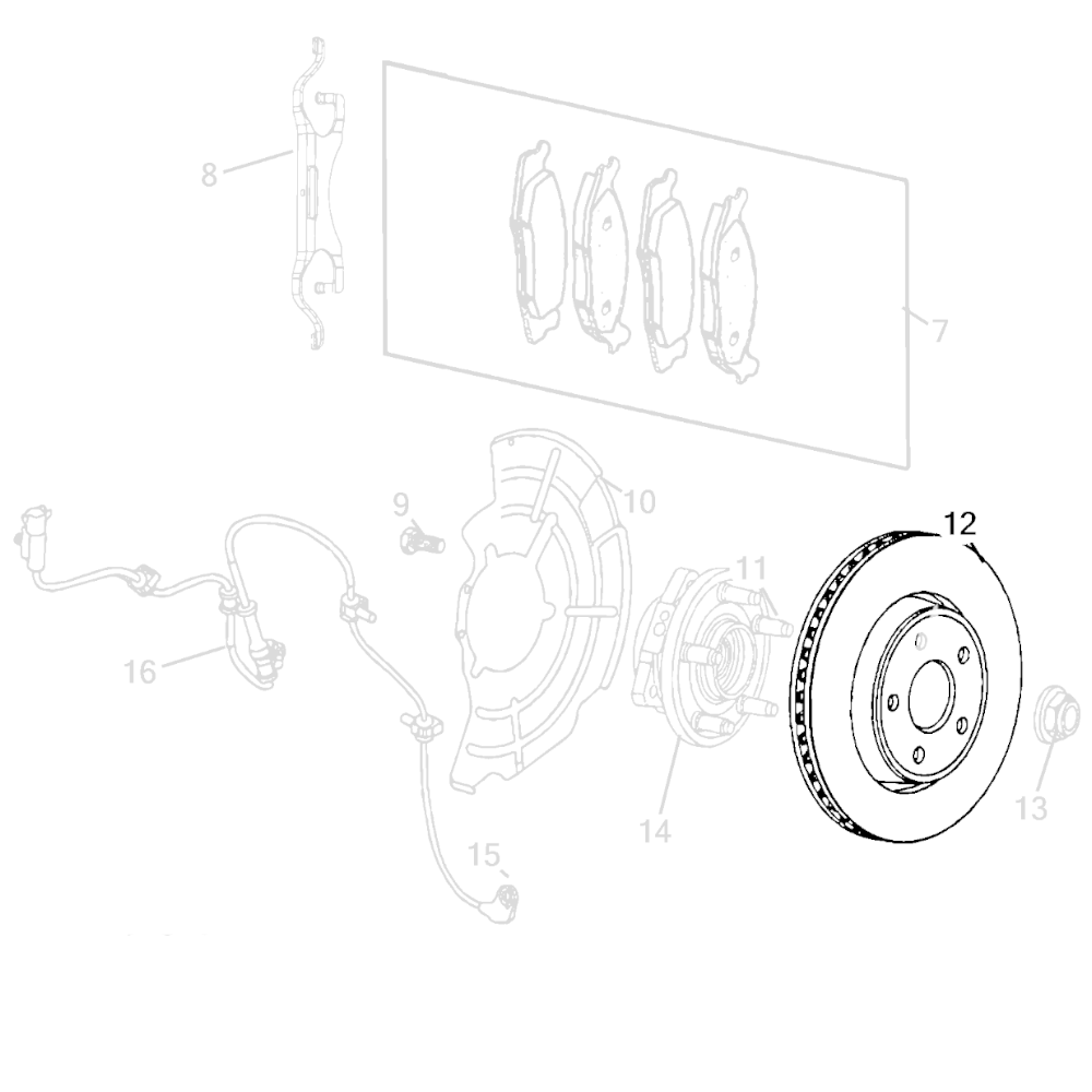 1x Genuine Brake Disc - Alfa Romeo Giulia 2016- | 50532930