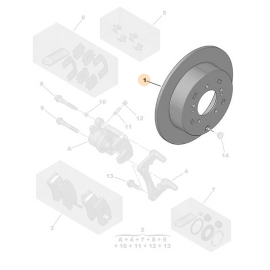 1x Front Brake Disc - Peugeot 308 2013-2021 1.6-2L | 9804605780