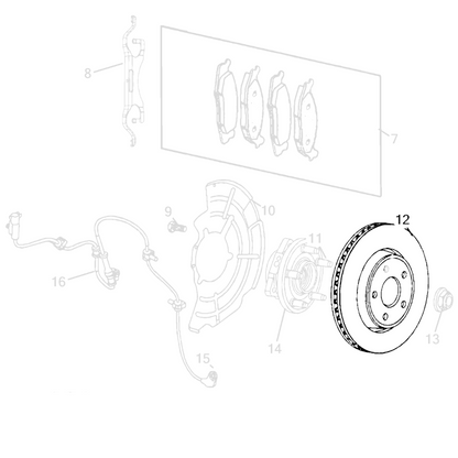 1x Genuine Front Brake Disc - Jeep Grand Cherokee 2019-2020 | K52124762AD