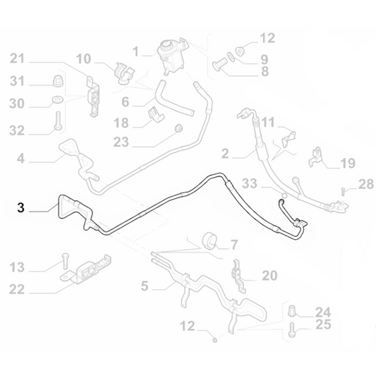 Genuine Power Steering Hose - Fiat Doblo 2009-2023 RHD | 52192891