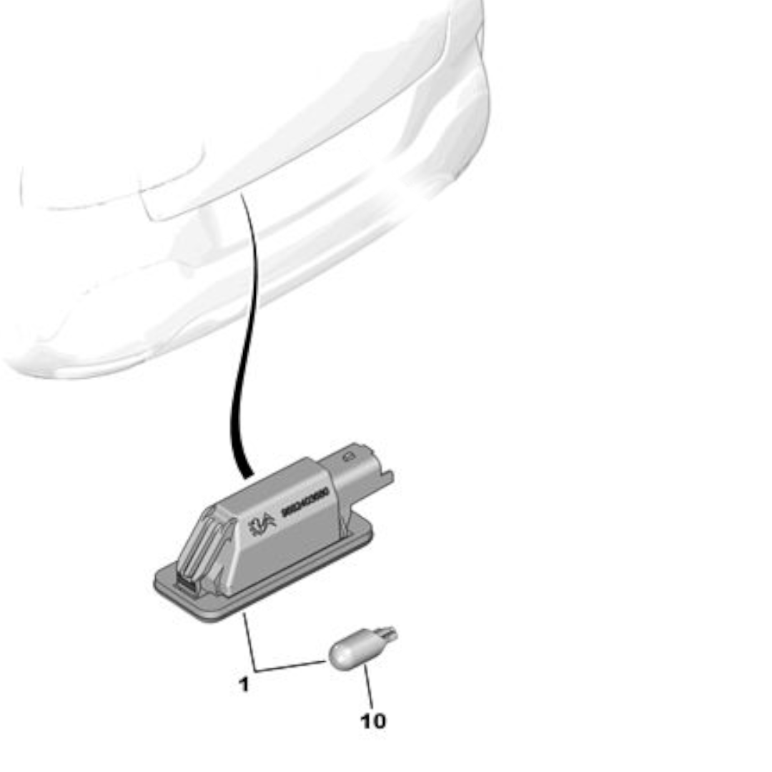 Genuine Number Plate Light - Peugeot 308 / 3008 / 508 | 6340G3