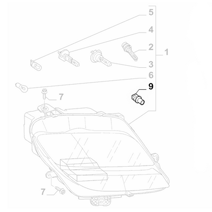 Genuine Fiat Bulb Holder - Fiat Ulysse / Scudo | 9406215468