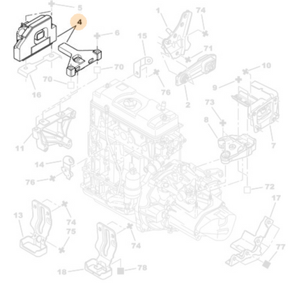 Genuine Engine Mounting Bracket - Peugeot 1007 / Citroen C2 1.4 | 1839E8