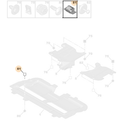 Genuine Undertray Retaining Clip - Peugeot / Citroen | 703018