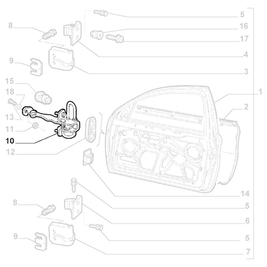 Genuine Door Check Strap - Alfa Romeo 147 & GT | 50512114