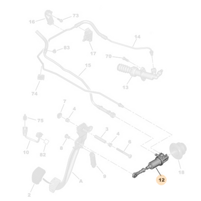 Genuine Declutching Master Cylinder - Peugeot Partner 5-Speed | 2182K3