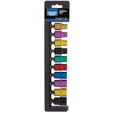 1/2" Square Drive Coloured Socket Set, 10 Piece | 50493