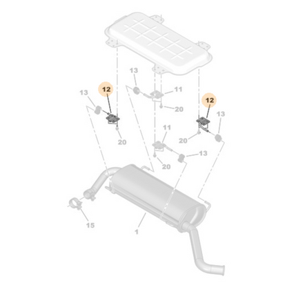 Genuine Exhaust Pipe Bracket - Peugeot Boxer II Citroen Relay II Diesel | 1754A0