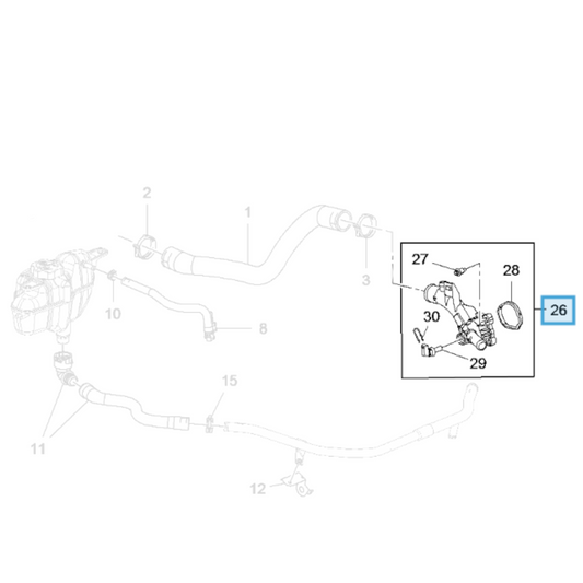 Genuine Thermostat Housing - Vauxhall 1.4 Petrol | 25192985