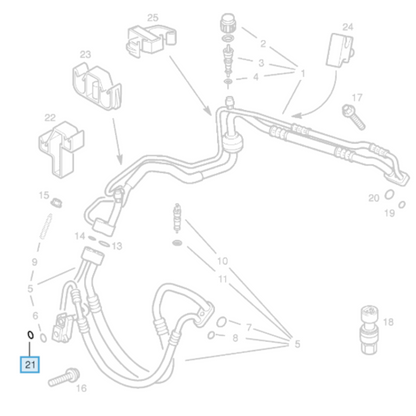 Genuine Air Conditioning Seal - Vauxhall Corsa C / Meriva A | 52477087