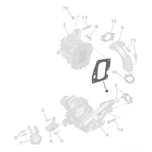 Genuine EGR Cooler Gasket - Citroen Relay 2006-2019 Diesel | 9820966280