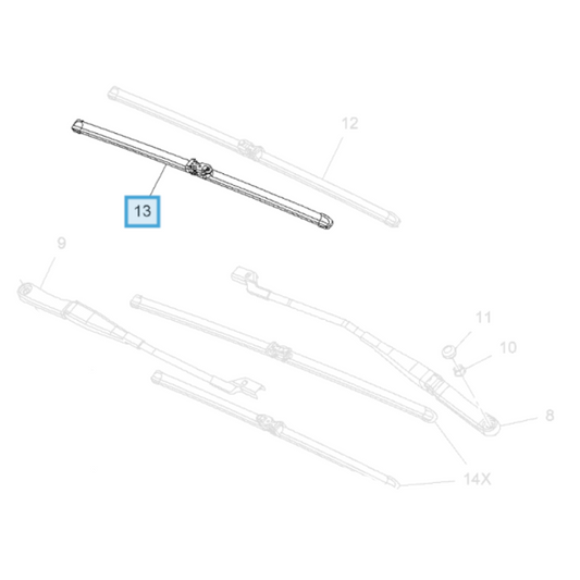 Genuine 575mm Left Wiper Blade - Vauxhall Meriva B 2010-2017 RHD | 95508202