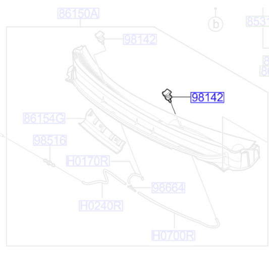 1x Genuine Front Washer Jet - Kia Picanto 2011-2017 | 986301Y000