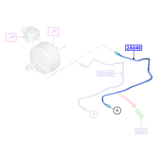 Genuine Front Brake Pipe - Ford Transit TGG/TTF 2014- RHD FWD | 1882684