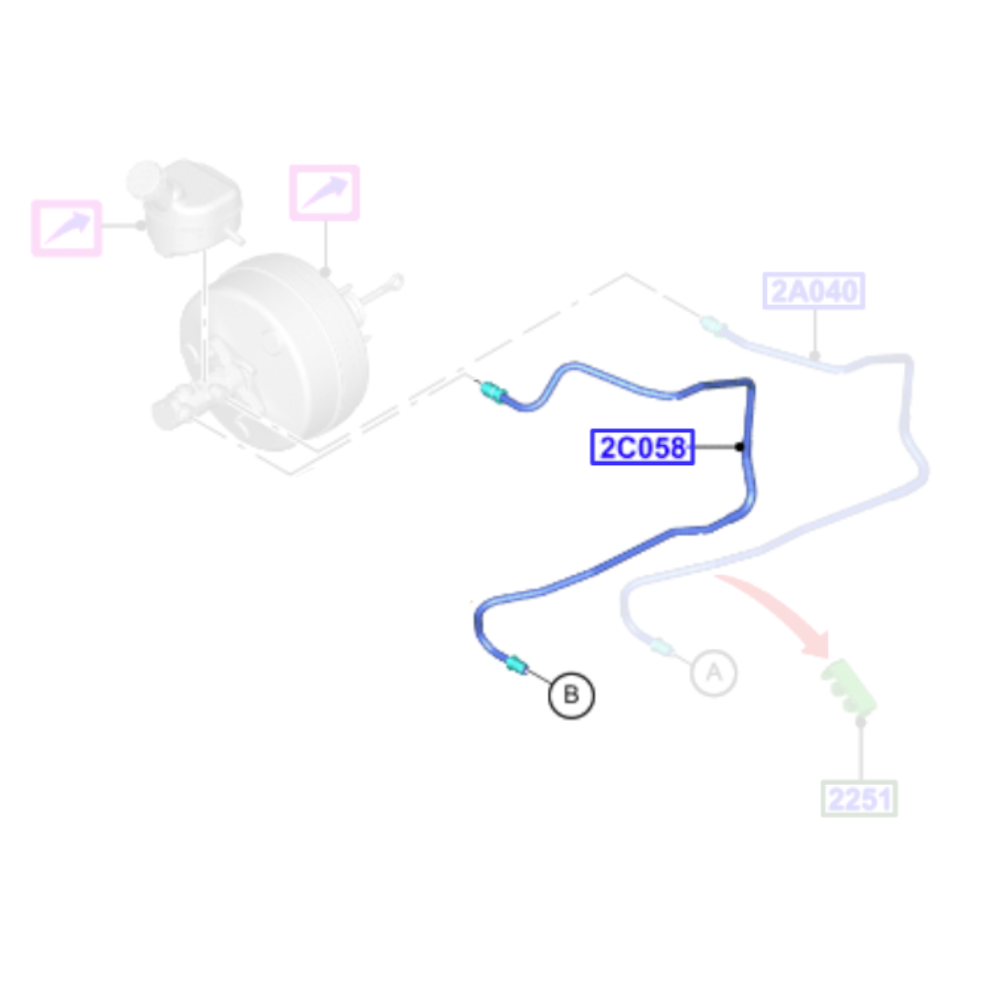 Genuine Front Brake Pipe - Ford Transit TGG/TTF 2014- RHD FWD | 1882681