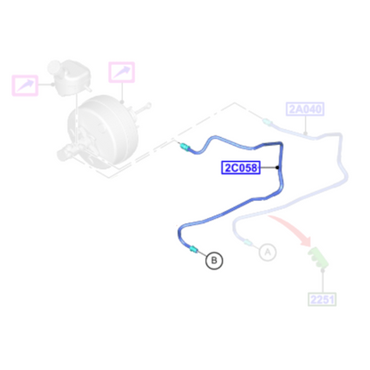 Genuine Front Brake Pipe - Ford Transit TGG/TTF 2014- RHD FWD | 1882681