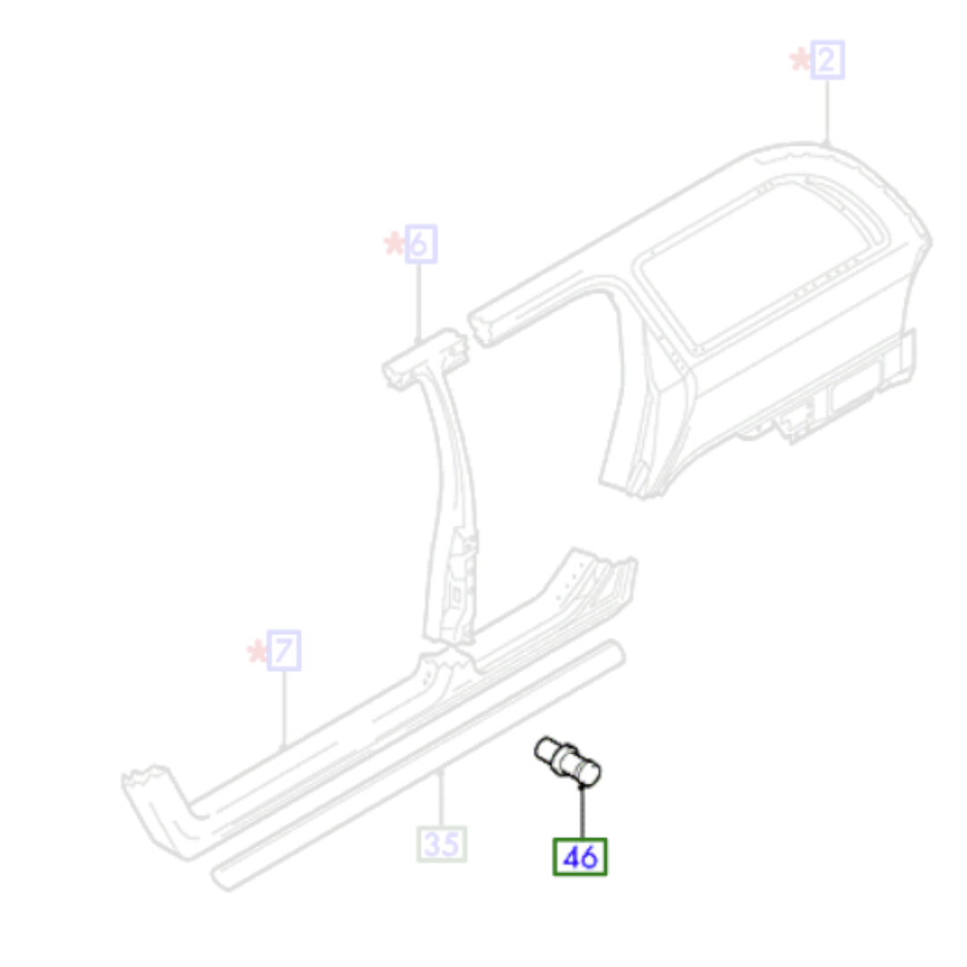 1x Genuine Door Seal Clip - Ford Mondeo 1996-2000 | 1042065