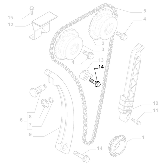 1x Genuine Timing Chain Screw - M6X30 - Alfa Romeo 159 2005-2011 | 71739660
