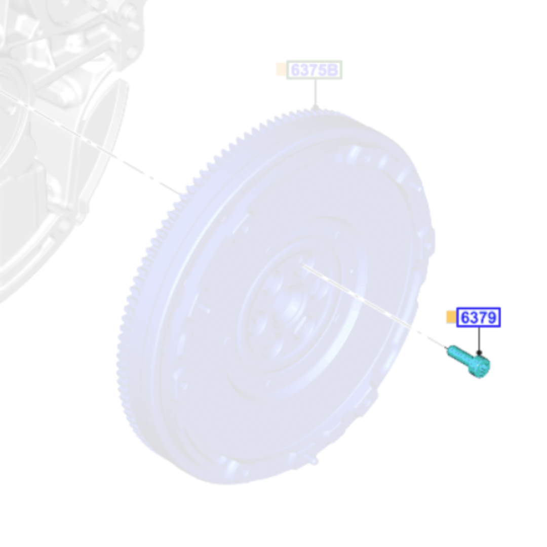 1x Genuine Flywheel Bolt - M9x26mm - Ford Fiesta 2017- | 1731836