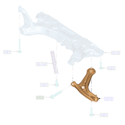 Genuine Front Left Suspension Arm - Ford Fiesta 2019- | 2337412