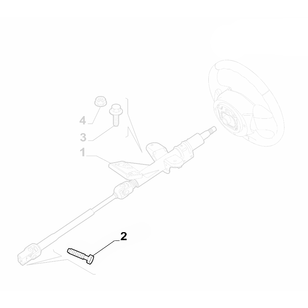 Genuine Power Steering Shaft Screw - M10X1.25X35 - Fiat 500 / Panda | 46849217