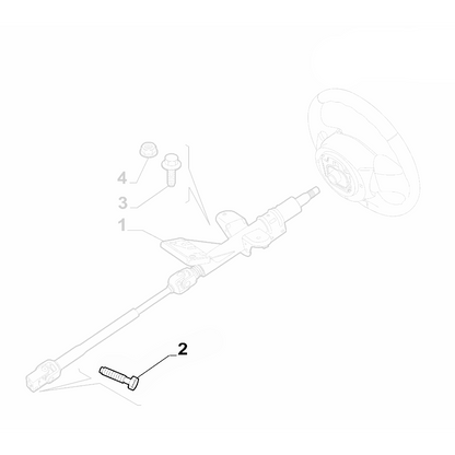 Genuine Power Steering Shaft Screw - M10X1.25X35 - Fiat 500 / Panda | 46849217