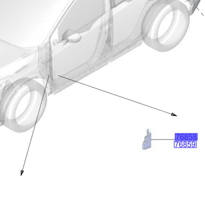 Genuine Front Right Side Body Panel Finisher - Nissan Qashqai 2021- | 769096UA0A