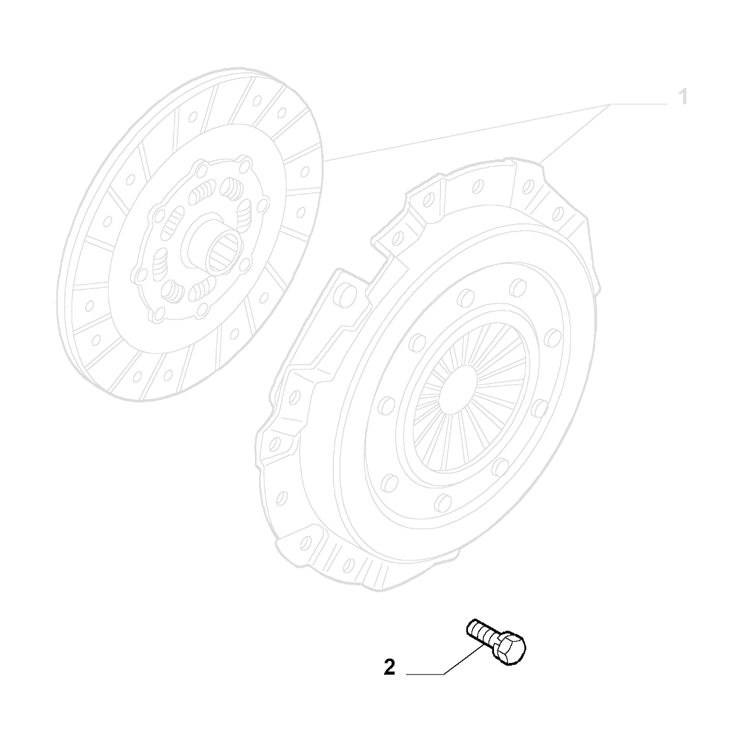1x Genuine Clutch Pressure Plate Bolt - M8x16.5 - Fiat Ducato 2021- | 46348664