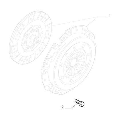 1x Genuine Clutch Pressure Plate Bolt - M8x16.5 - Fiat Ducato 2021- | 46348664