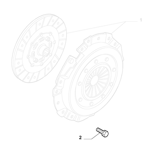 1x Genuine Clutch Pressure Plate Bolt - M8x16.5 - Fiat Ducato 2021- | 46348664