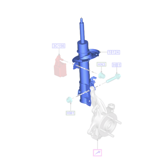 Genuine Front Left Shock Absorber - Ford Fiesta 2017-2019 | 2329182