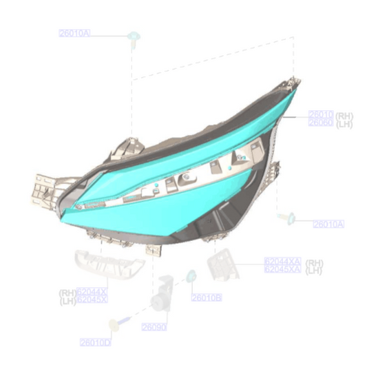 Genuine Left Headlamp - Nissan Qashqai 2021-2024 | 260606UA6C