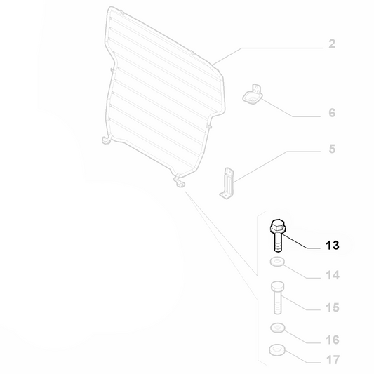 1x Genuine Bar Partition Screw - Fiat Doblo 2009-2023 | 1358651080