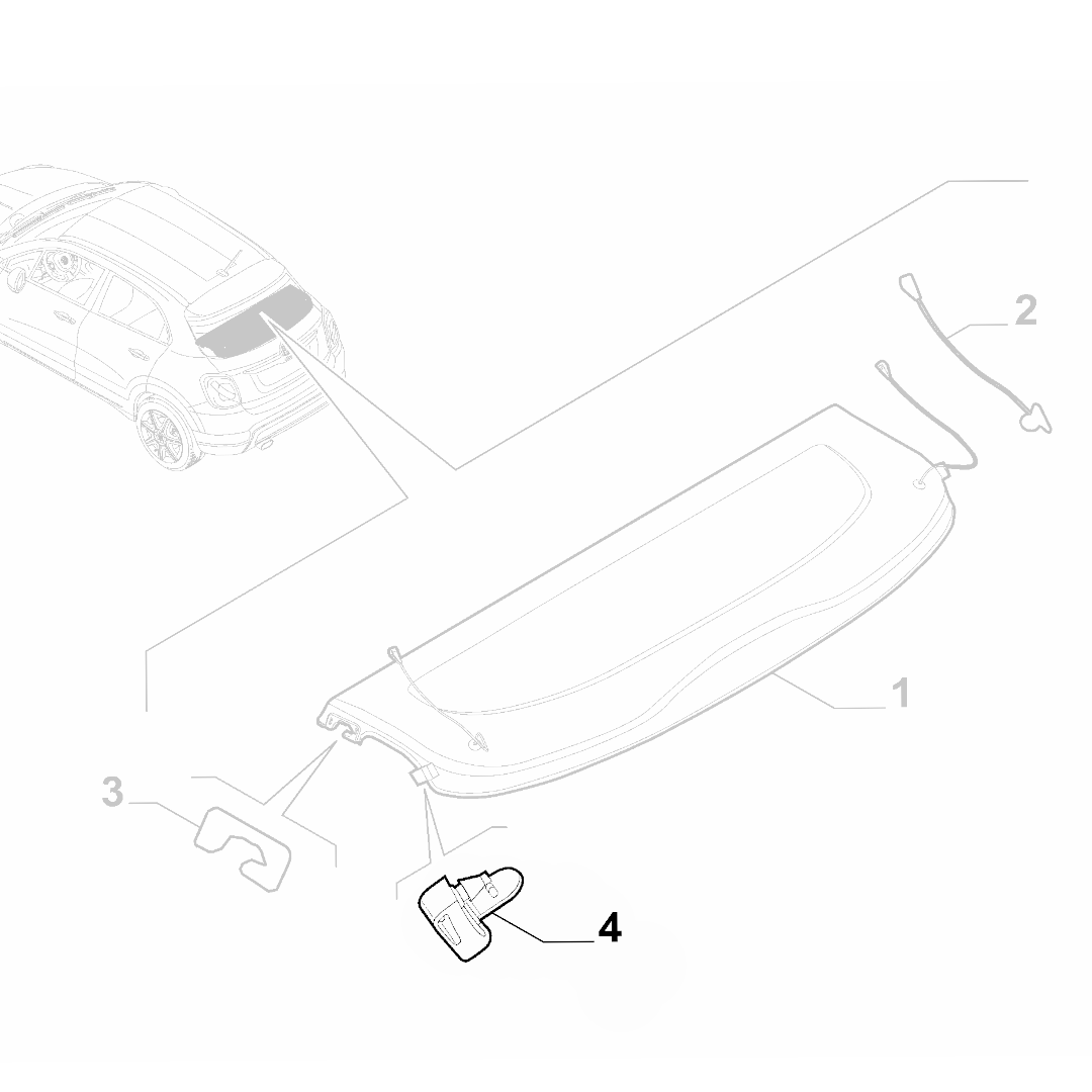 Genuine Parcel Shelf Left Seal Bracket - Fiat 500X 2015-2025 | 6000625495