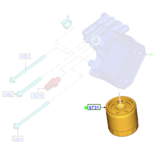 Genuine Oil Filter - Ford Transit 2.2 Duratorq TC | 2128722