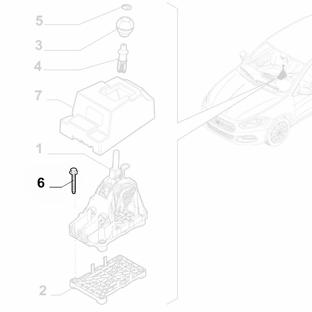 1x Genuine Gear Stick Base Screw - Fiat Tipo 2015- | 55265336