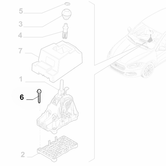1x Genuine Gear Stick Base Screw - Fiat Tipo 2015- | 55265336