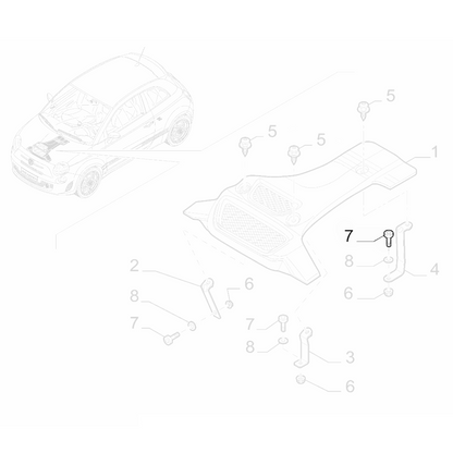1x Genuine Engine Cover Screw - Abarth 500 2012-2017 | 5707653