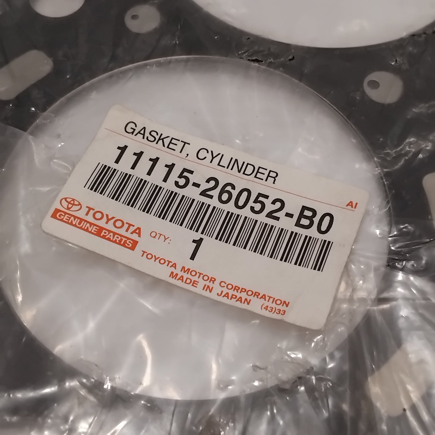 Genuine Toyota Gasket, Cylinder | 11115-26052-B0