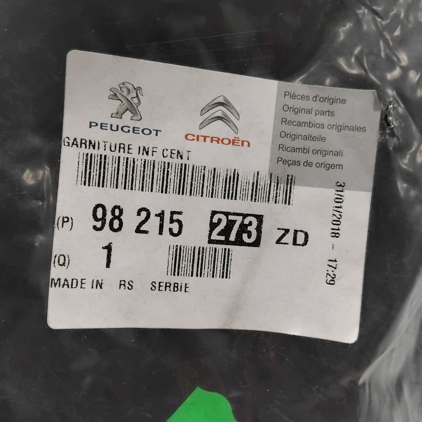 Genuine Peugeot Trim | 98215273ZD