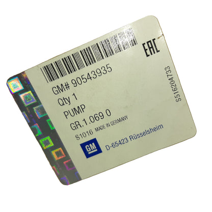 Genuine Vauxhall Water Pump | 90543935