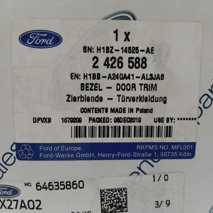Genuine Front Left Interior Door Handle Bezel - Ford Fiesta 2018- | 2426588