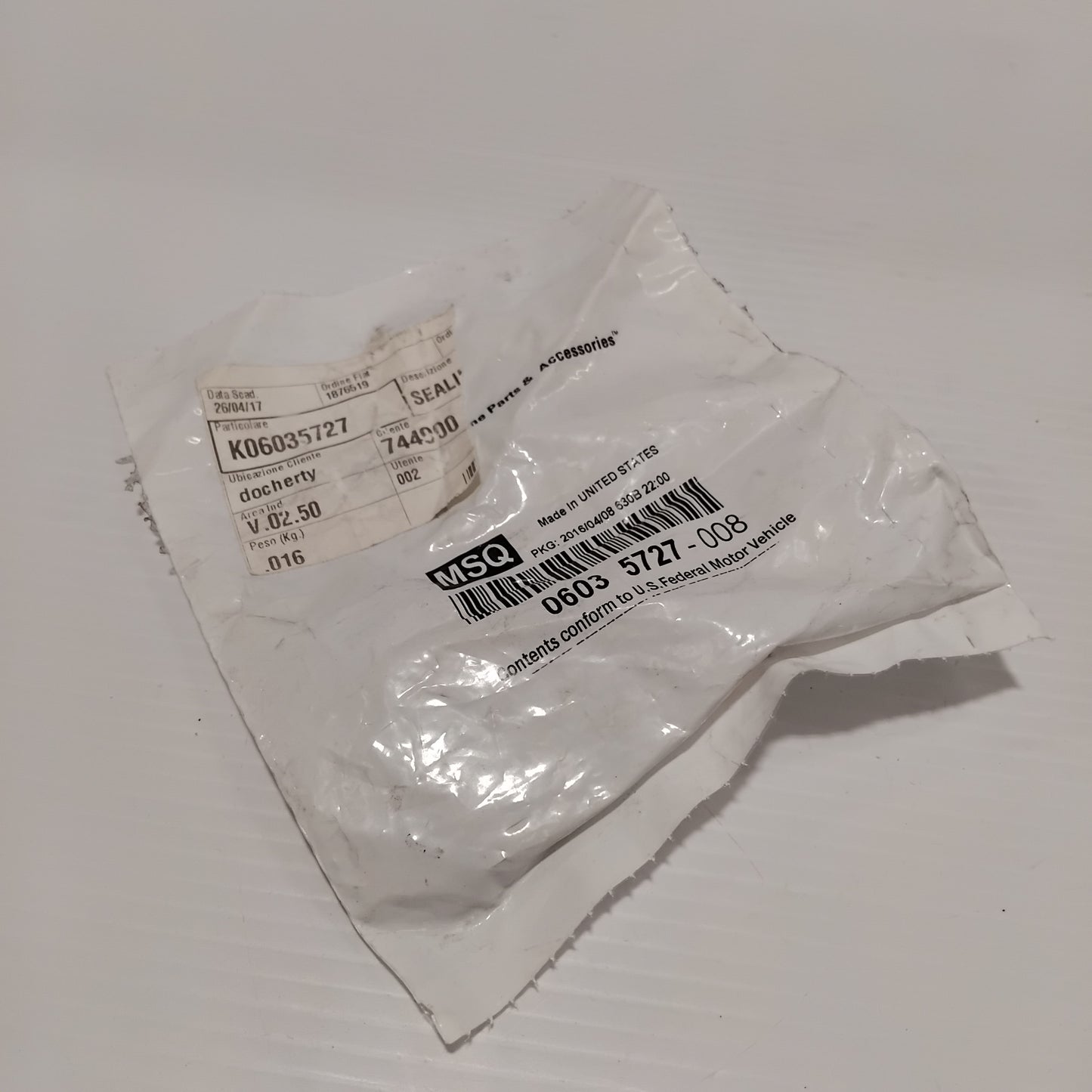 Genuine Jeep Sealing Gasket | K06035727