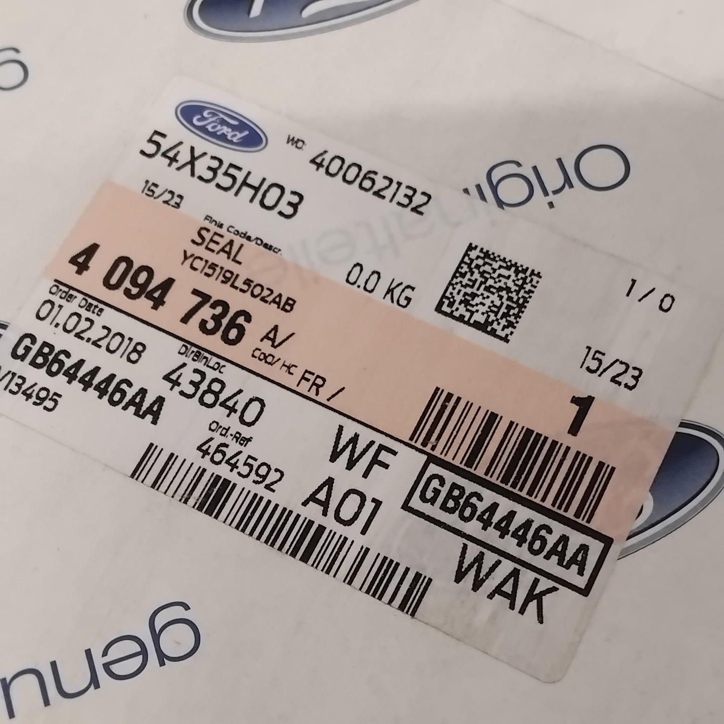 Genuine Cabin Partition Foam Seal - Ford Transit 2000-2014 | 4094736