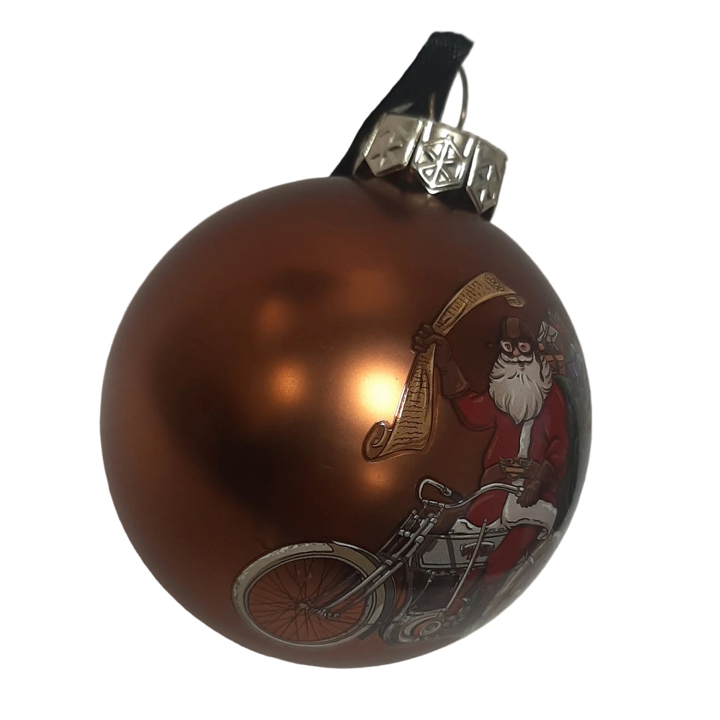 Genuine Harley Davidson Santa Christmas Ball Ornament  | HDX99194