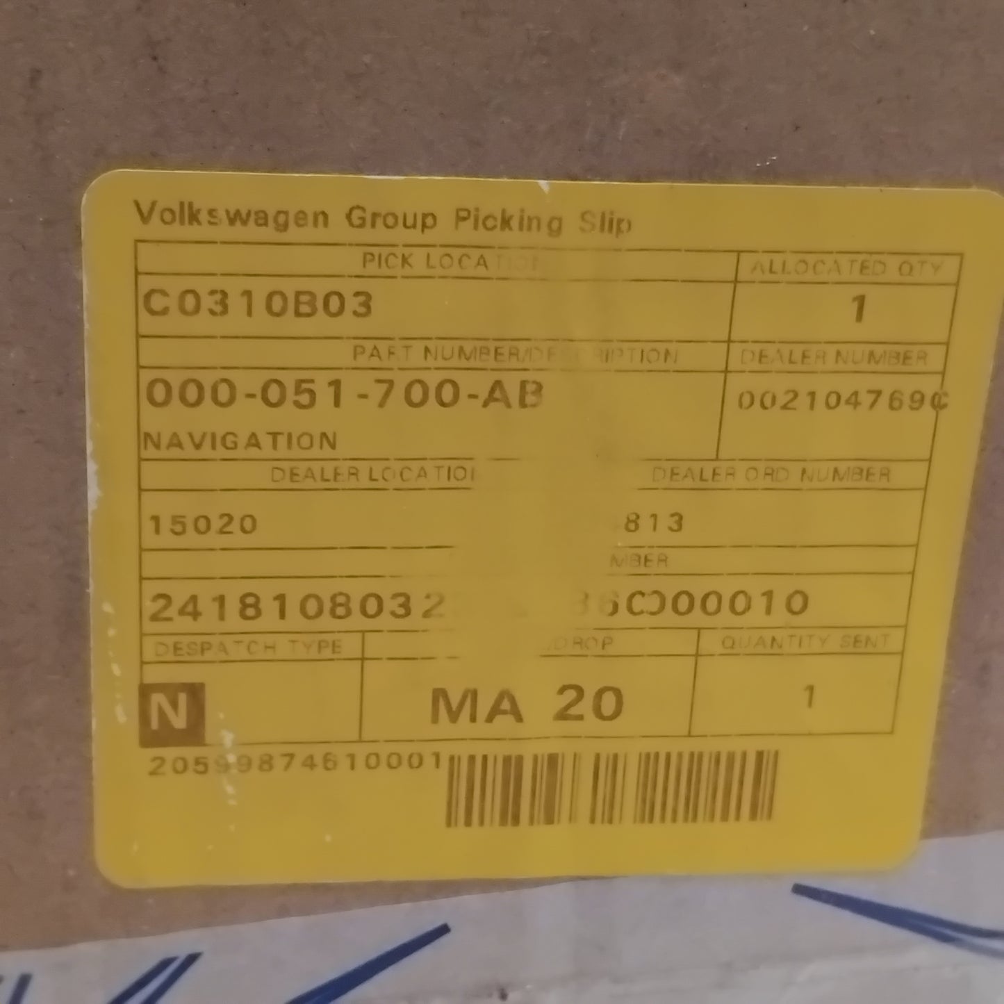 Genuine SEAT Navigation | 000051700AB