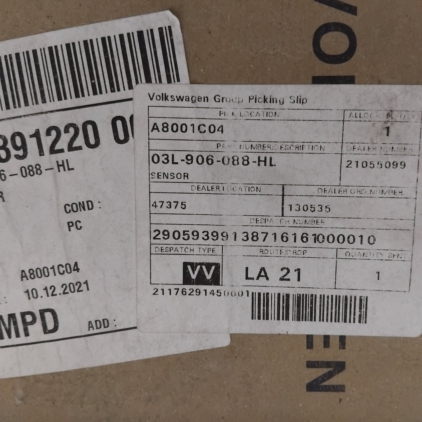 Genuine SEAT Sensor | 03L906088HL