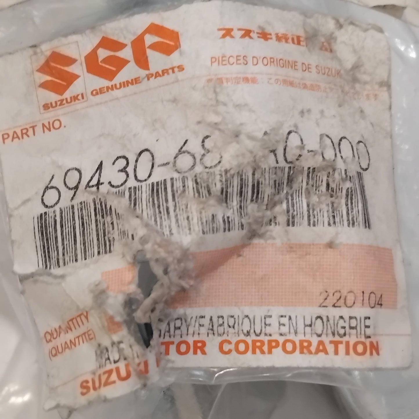 Genuine Suzuki Hinge,Rear Door Rh Az | 69430-68L00-000