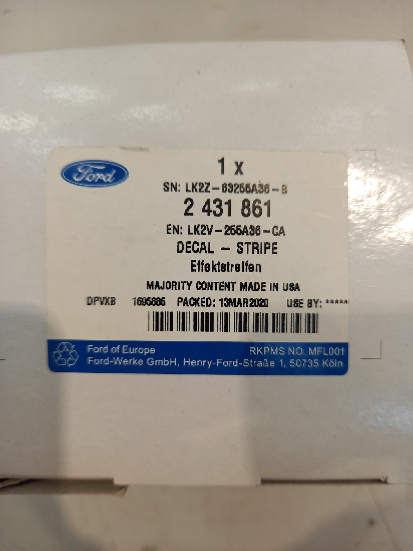 Genuine Ford Decal - Stripe | 2431861