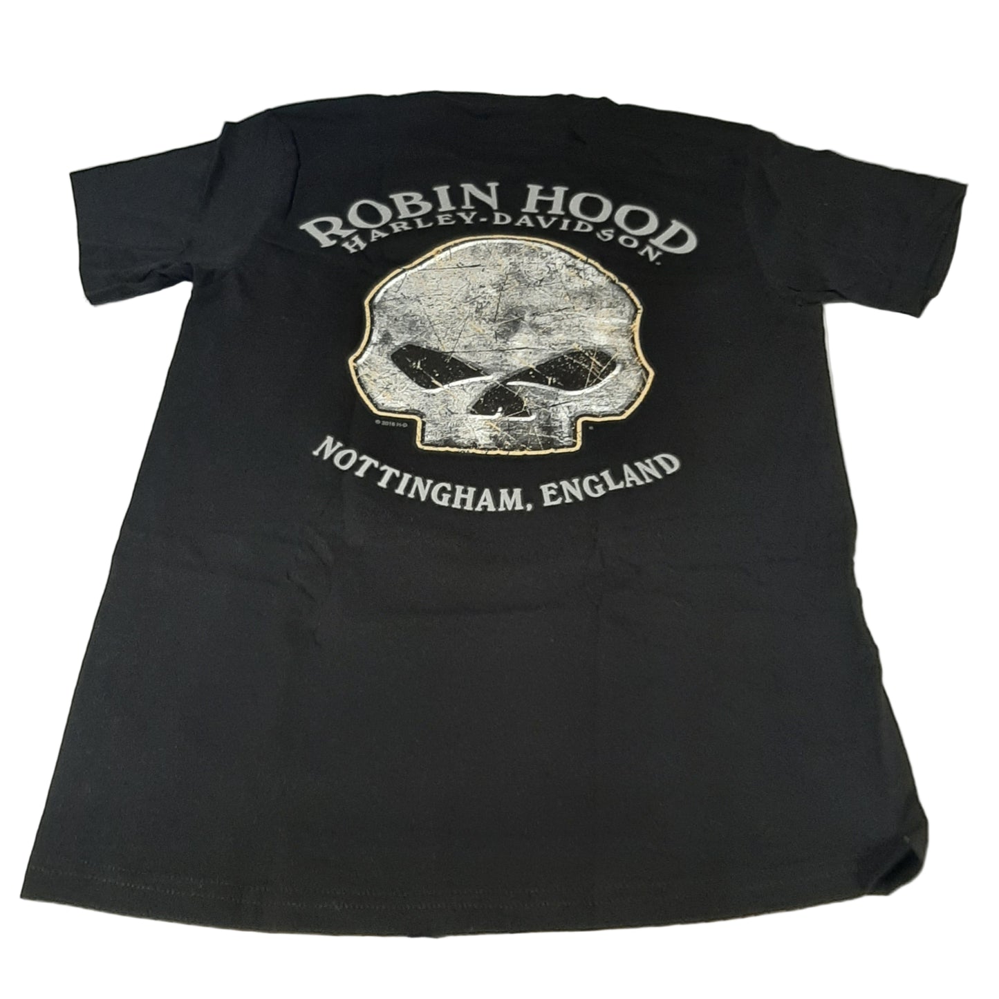 Genuine Harley Davidson S Skull Fire Robin Hood Men's T-shirt - Small | R0023713